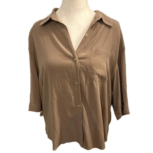 Gentle Fawn Tenille Button Down Collar Shirt in Porcini XS - Picture 2 of 13